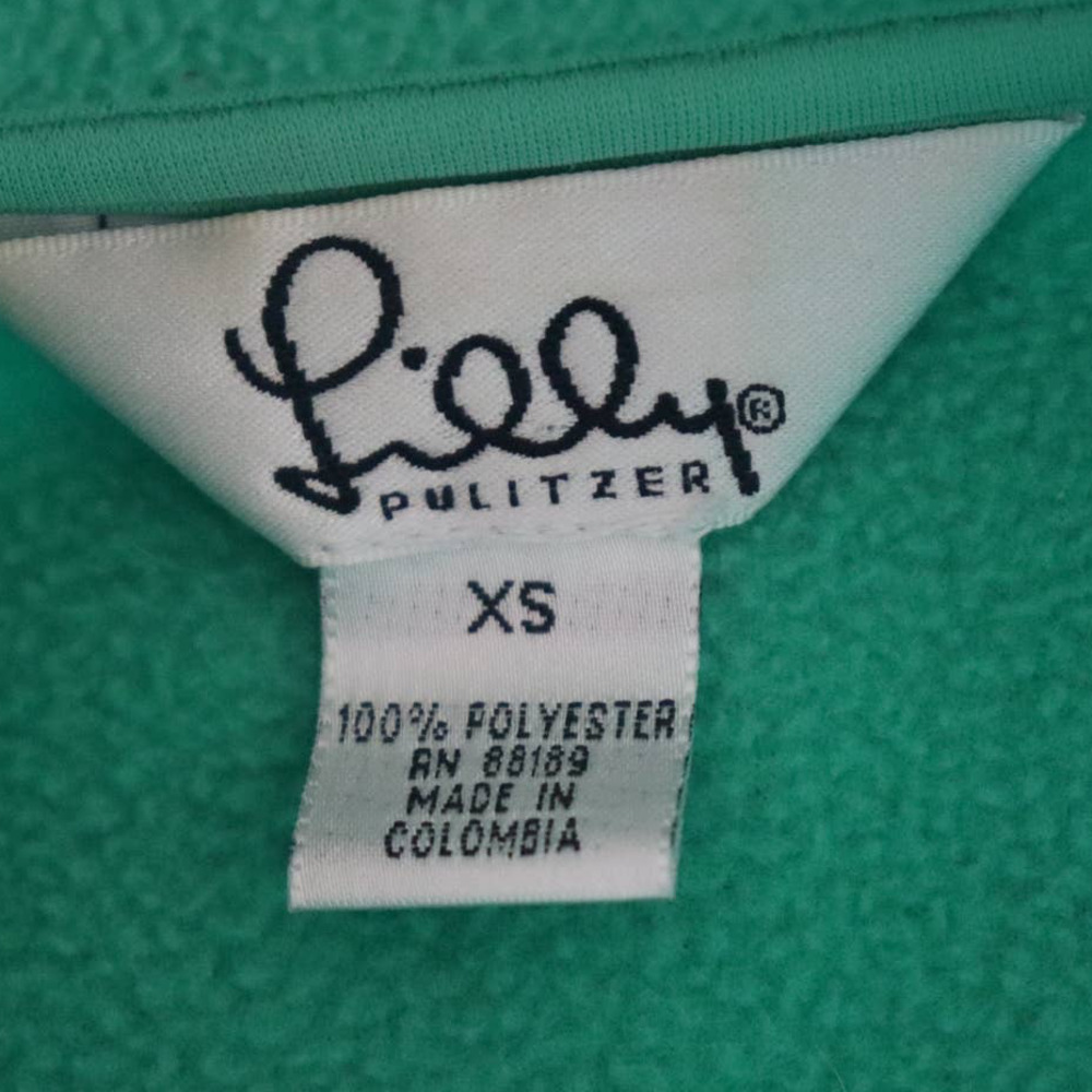 Lilly Pulitzer Vintage Green Fleece Vest Size XS - Picture 7 of 8